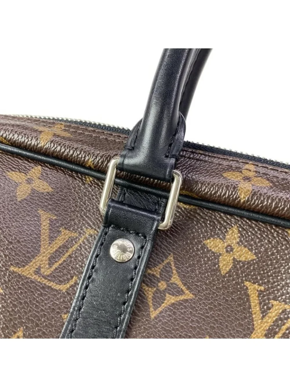 ★SOLD★ Louis Vuitton Business Bag Monogram Macassar Porte Documents Voyage - Picture 12 of 15